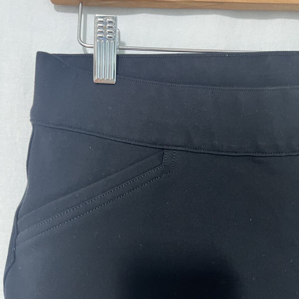 Spanx Womens High Rise Skinny Capri Pants Large Petite PL Black Pull On Stretch - Picture 2 of 13